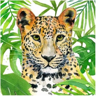 Tropical Leo Napkin Set 33 x 33 cm