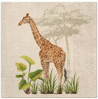 We Care Giraffes Napkin Set 33 x 33 cm