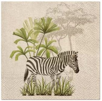 We Care Zebras Napkin Set 33 x 33 cm