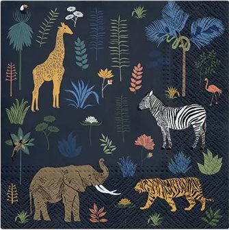 Exotic Animals Napkin Set 33 x 33 cm