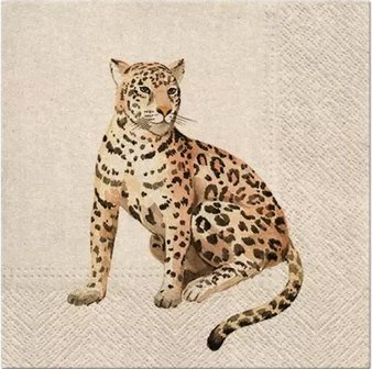 We Care Leopard Napkin Set 33 x 33 cm