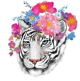 Flora Tiger Cocktail Napkin Set 33 x 33 cm