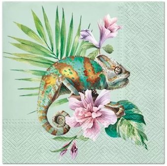 Exotic Chameleon Napkin Set 33 x 33 cm