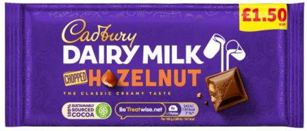 Cadbury Dairy Milk Chopped Hazelnut - (UK)