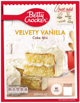 Betty Crocker Velvety Vanilla Cake Mix - (UK)