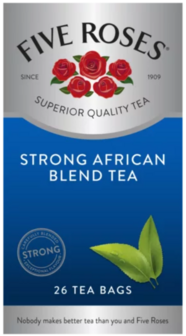 Five Roses Strong African Blend Tea 26 Tagless Teabags