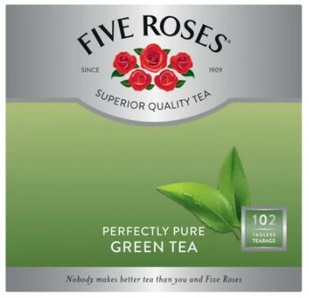 Five Roses Green Tea 102 Tagless Teabags