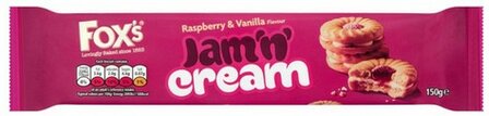 Fox&#039;s Jam &#039;n&#039; Cream Raspberry &amp; Vanilla - (UK)