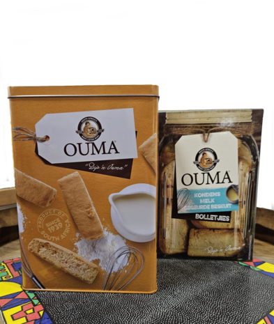 Ouma Rusks Tin with Ouma Condensed Milk Flavoured Rusks